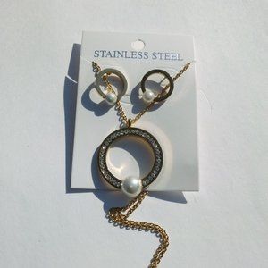 diamond pearl jewelry  set